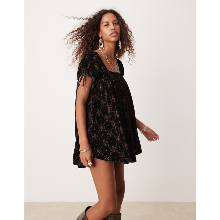 Free People Adelle on sale Velour Mini Dress Tunic