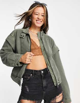 Free People + Louie Embellished Bomber Jacket