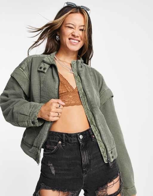 Free people 2025 bomber jacket