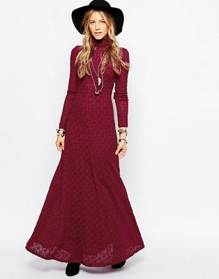 free people burgundy dress
