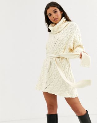 free people for the love of cables sweater dress