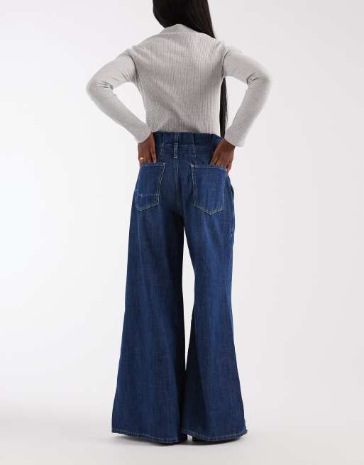 Free People Forager skirt jeans in dark blue, 2 of 5