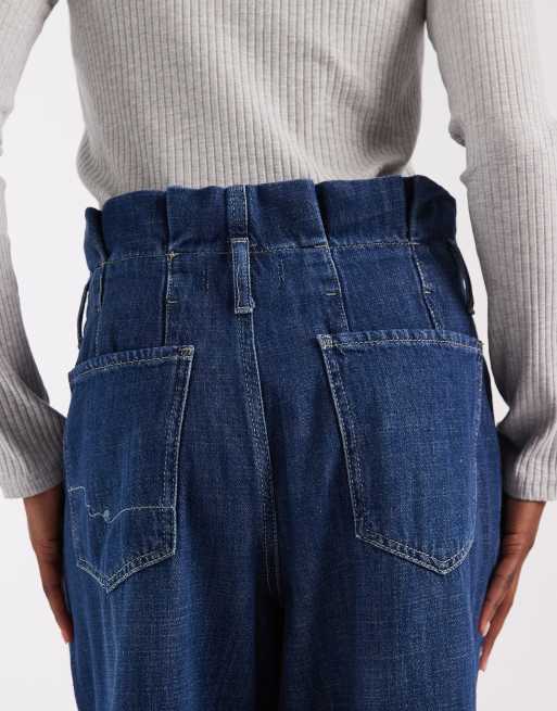 Free People Forager skirt jeans in dark blue, 4 of 5