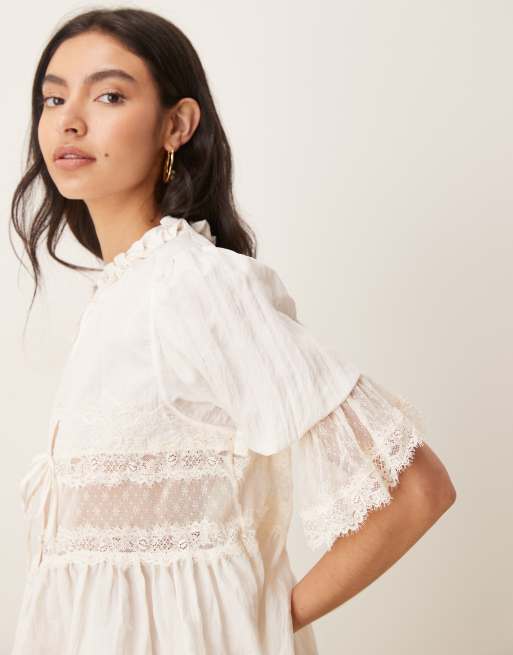 Free People forever young bed jacket in white | ASOS