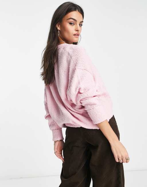 Free people 2025 pink cardigan