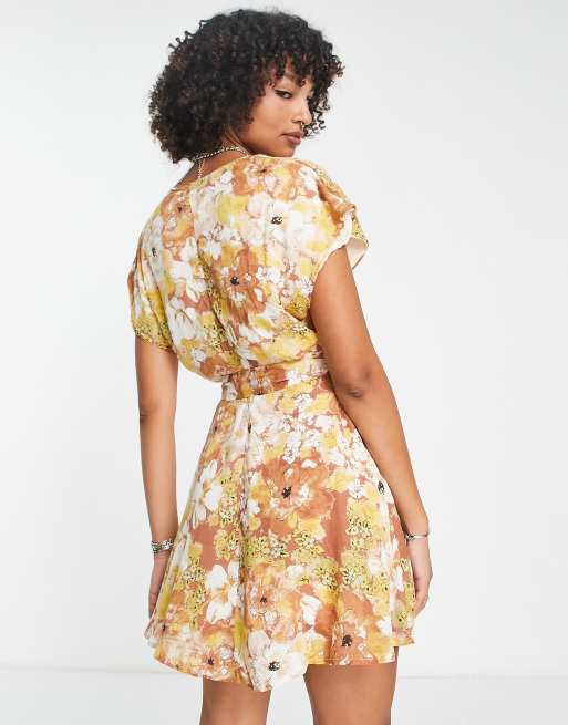 Free people 2024 yellow floral dress