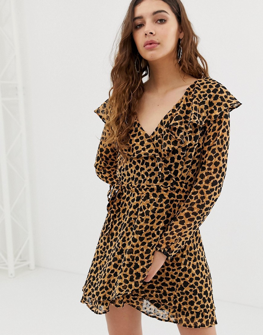 Free People Frenchie leopard print dress-Brown