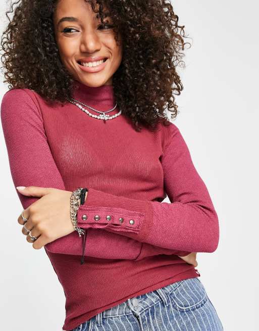 Free People - Freya - Langærmet top i rød
