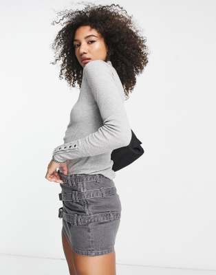 Free People Freya Long Sleeve Top In Gray