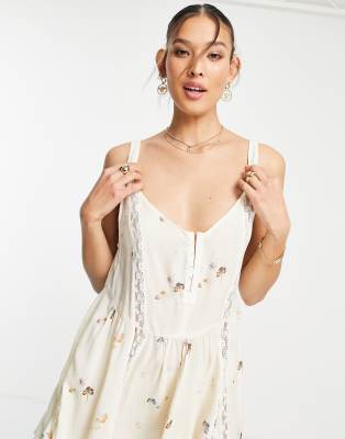 free people give a little mini slip dress