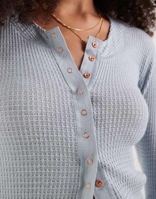 Free People going places cardigan in sky blue, 3 of 4