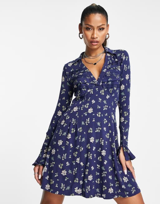 Free people long sleeve mini dress sale