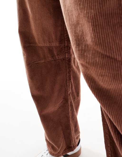 Free People good luck barrel leg cord jeans in washed tan, 5 of 5