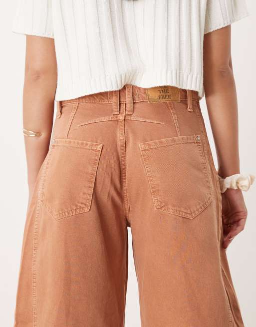 Free People - Good Luck - Jean large à taille mi-haute - Gingembre, 4 de 5