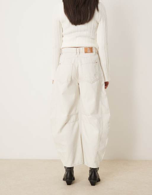 Free People - Good Luck - Jean large à taille mi-haute - Ivoire, 2 de 5