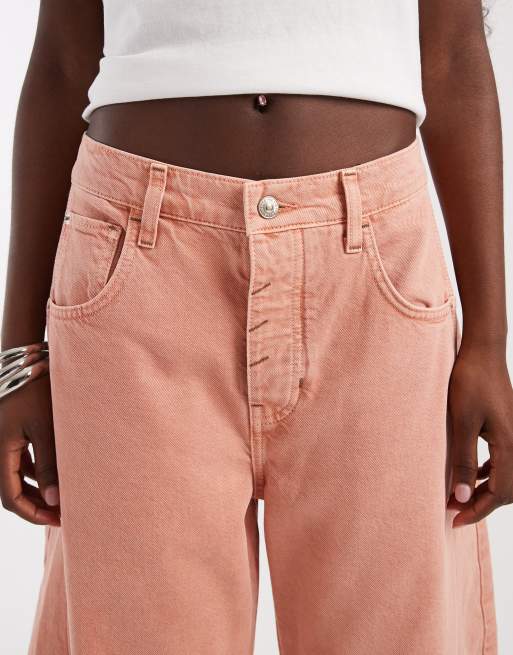 Free People good luck mid rise barrel in pink, 5 of 5