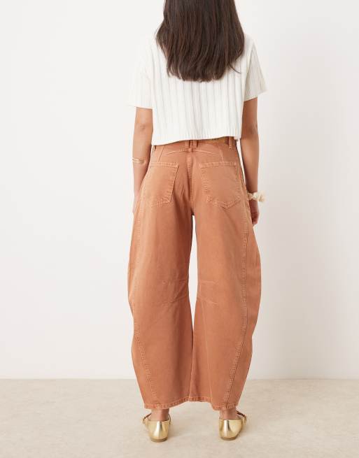 Free People good luck mid rise barrel leg jean in ginger, 2 of 5