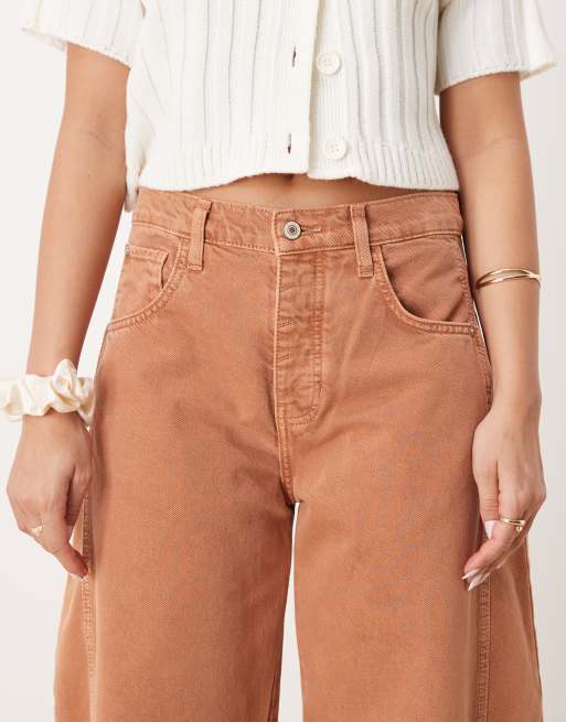 Free People good luck mid rise barrel leg jean in ginger, 5 of 5