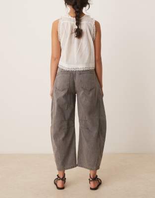 Free People Good Luck Mid Rise Barrel Leg Jeans