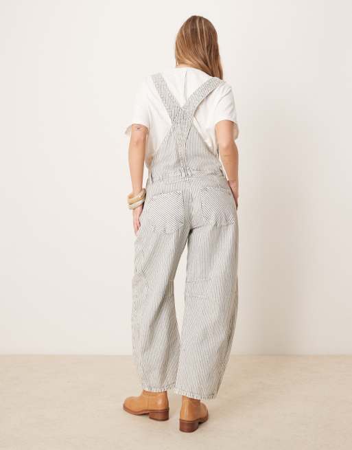 Salopette coupe skinny effet used avec badges | Orchestra