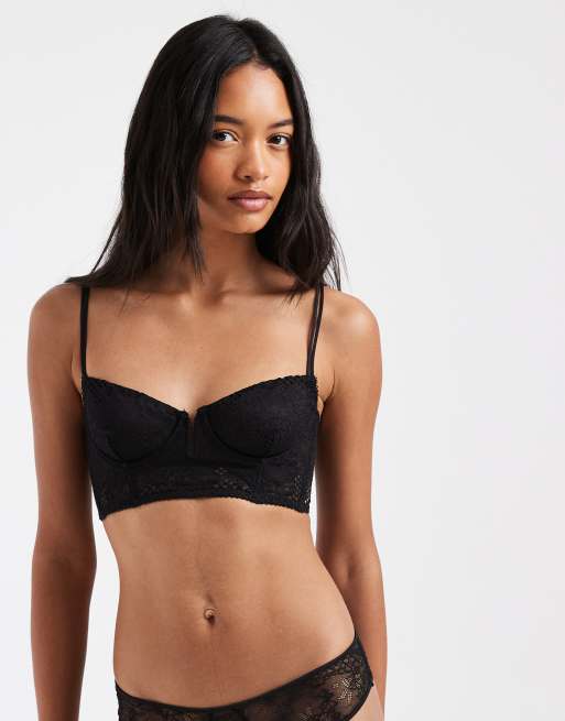 Free People graphic edge underwire in black, 4 of 4