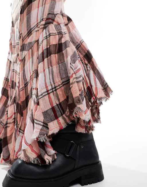 Plaid maxi skirt 5t best sale