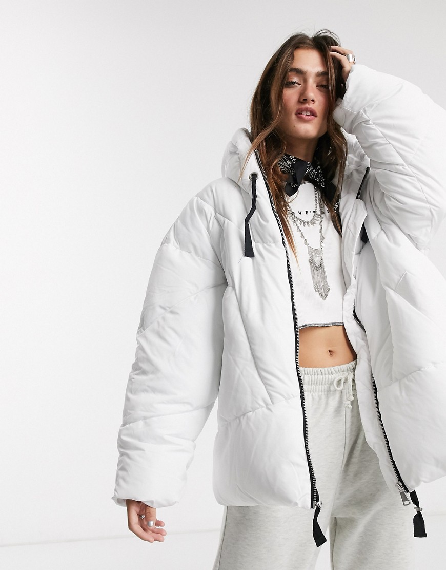 Free People hailey padded jacket in white