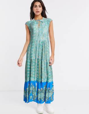 free people blue maxi dress