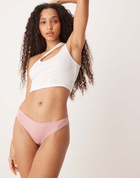 Free People happier than ever tanga brief in rose pink - view 1