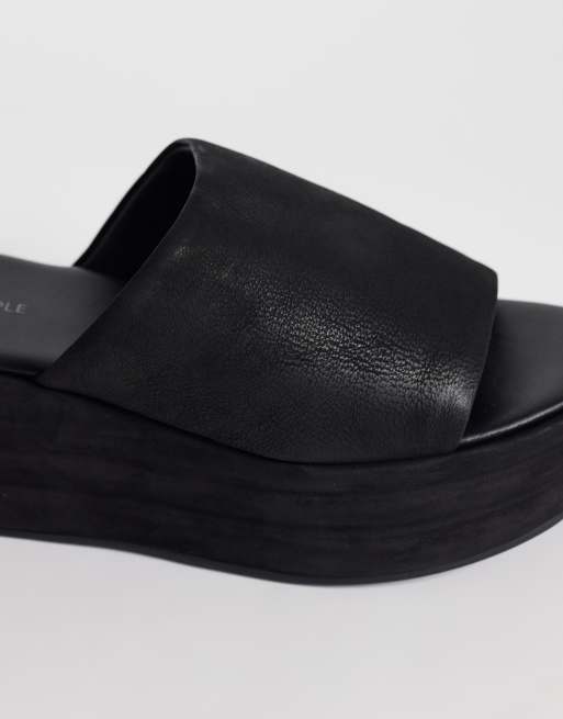 Free People Harbor flatform in black, 2 of 4