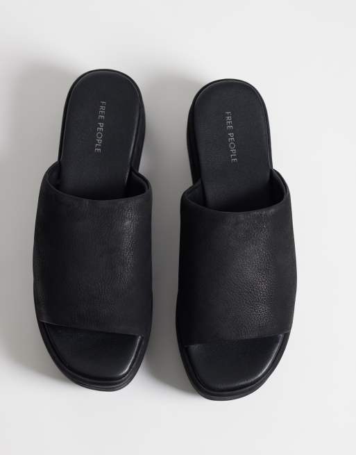 Free People Harbor flatform in black, 3 of 4