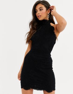 high neck slip dress