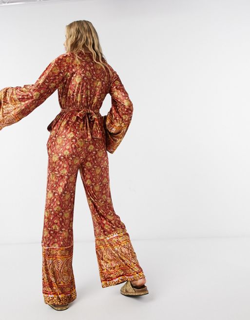 Free People Aloha One Piece Jumpsuit in Red