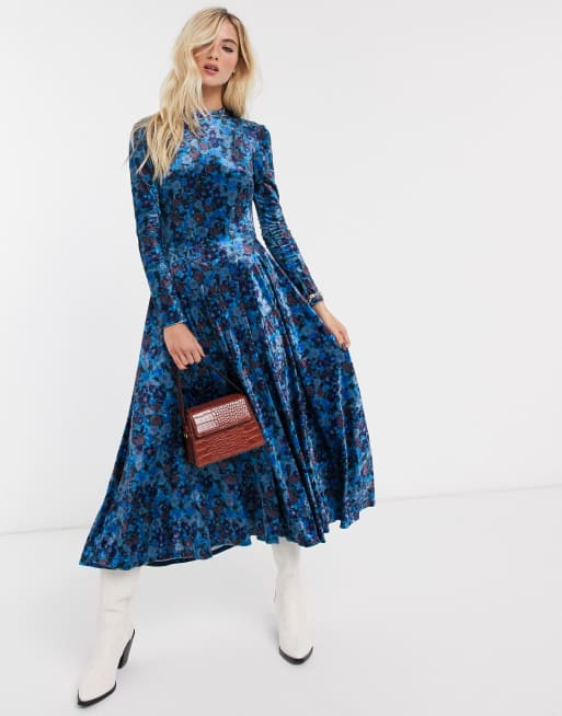 free people blue floral