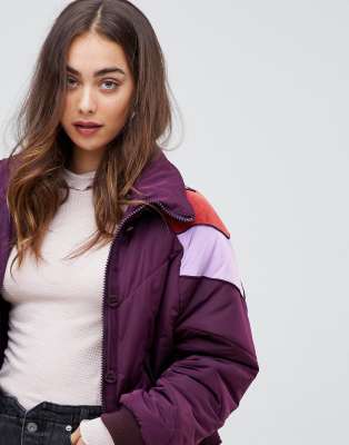 Heidi chevron clearance ski puffer jacket