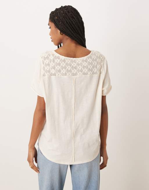 Free People Heirloom Henley button-up tee in tea, 4 of 4