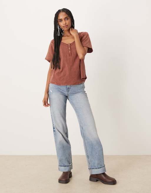 Free People – Heirloom – Henley-T-Shirt in Canyon Sunset, 2 von 4