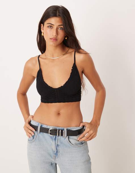 Free People heirloom seamless bralette in black - view 1
