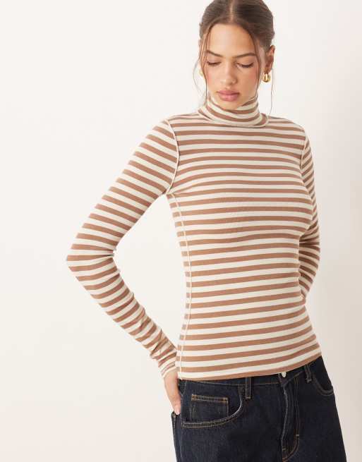 Free People high neck good good turtle long sleeve top in rainforest combo, 2 of 4