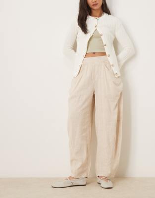 Free People - High Road - Barrel-Leg-Schlupfhose in Birkenbeige-Neutral