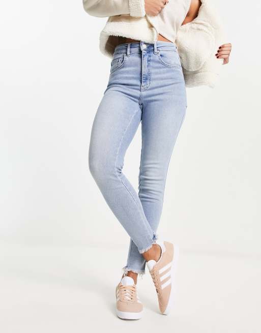 ASOS High Waisted Jeans in Blue for Men