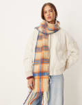 [Free People] Free People highland plaid skinny scarf in multi One Size MULTI