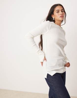 Free People Honey crew neck top in ivory