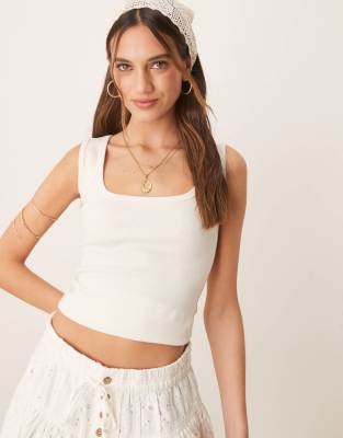 Free People Hummingbird Tank Top In White