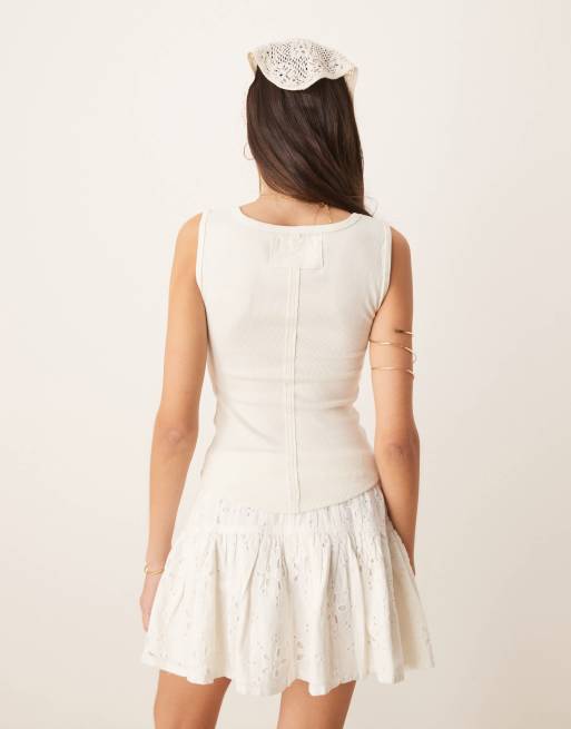 Free People hummingbird tank top in ivory | ASOS