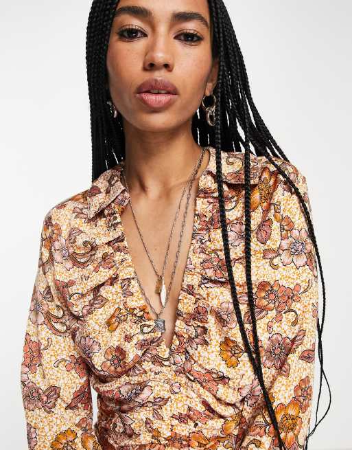 Free People – I got you – Flerfärgad blommig blus, 2 av 4
