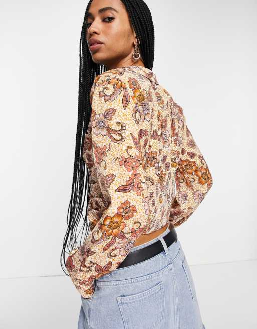 Free People I Got You floral print blouse in multi, 4 of 4