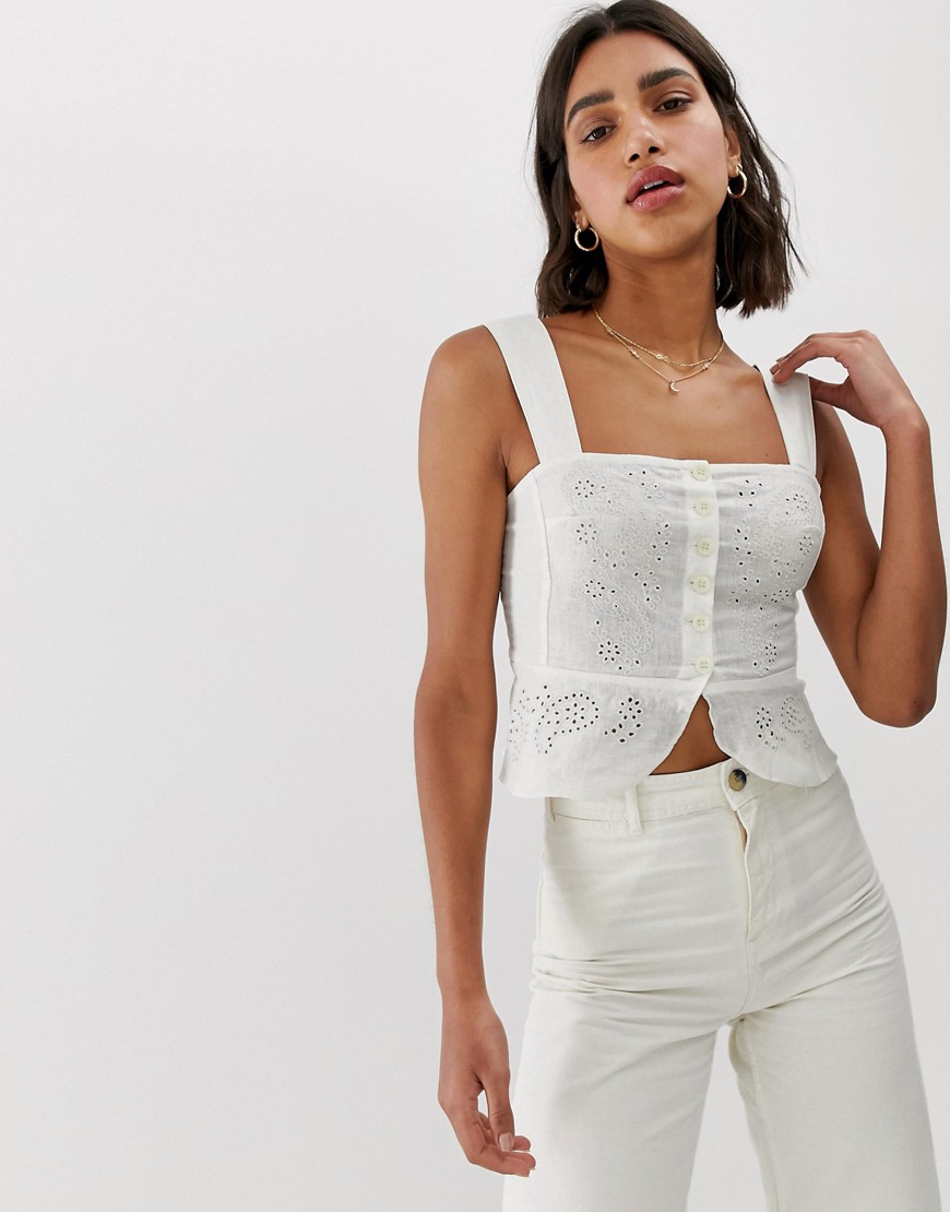 Free People I Want You bodice top-White
