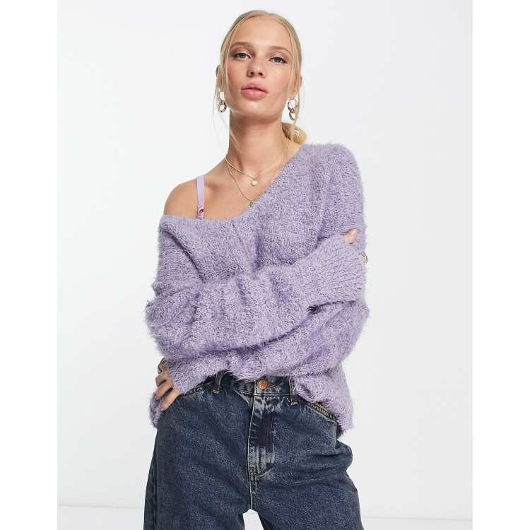 Vintage Washed Quarter Zip Hoodie in Washed Purple - Grace and Lace