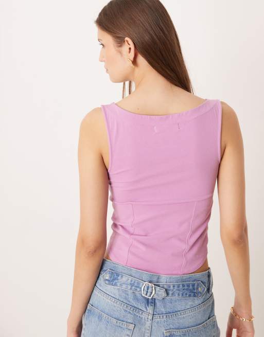 Free People – Iconic – Liliowy top bez rękawów, 4 z 4